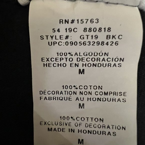 Champion Crewneck Big Logo Shirt Men's Size Medium S/S Black w/ White Silver - Picture 10 of 10